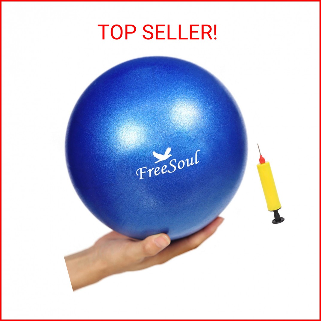 Small Pilates Ball with Pump 9 Inch Mini Yoga Ball for Stability Pilates Yoga Ba