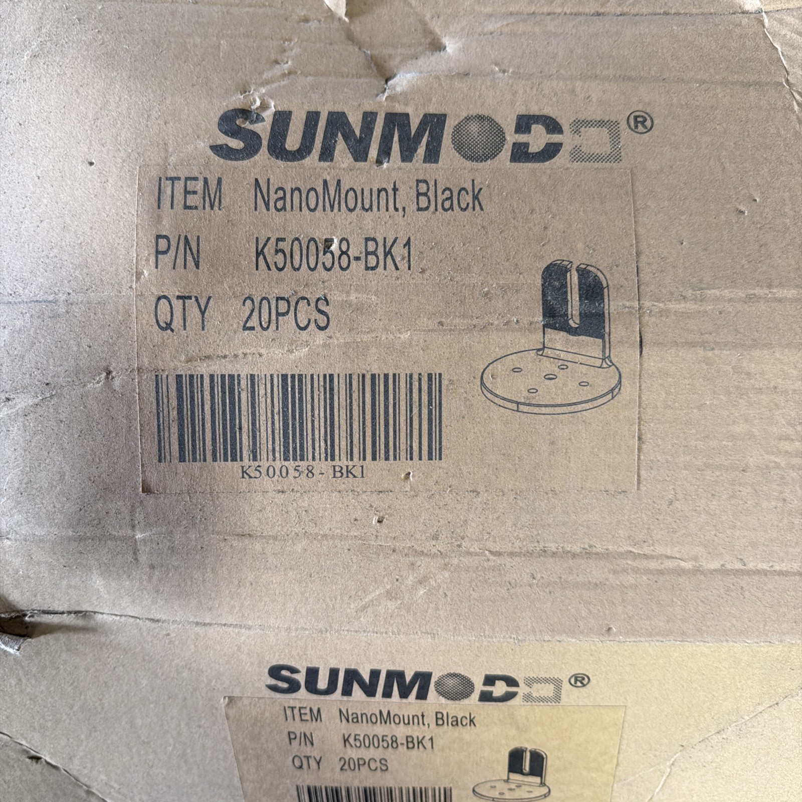 Box Of 14 Sunmodo NanoMount K50058-BK1. Black