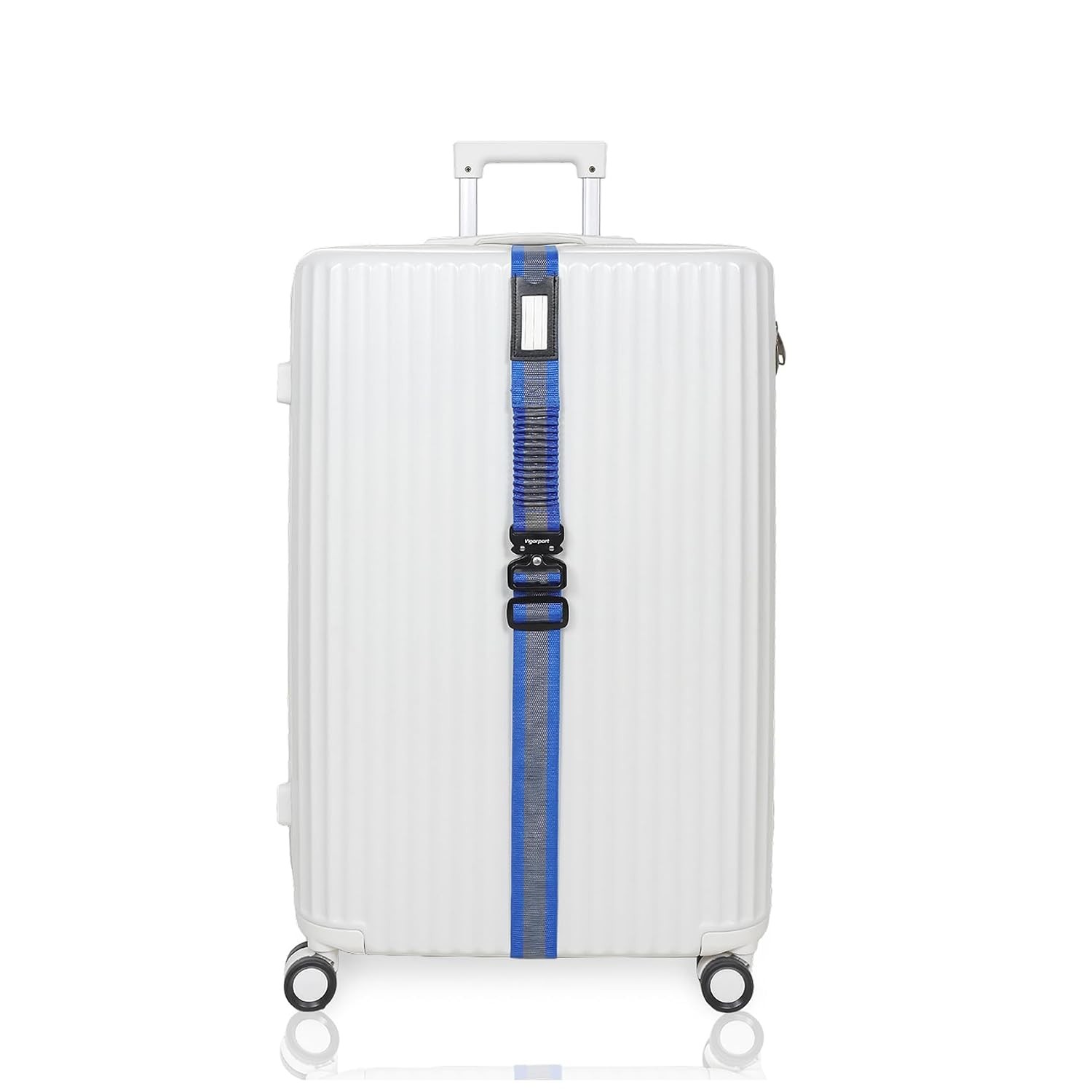 Heavy Duty Luggage Straps with Metal Buckle for Suitcases 72" Long Blue Color