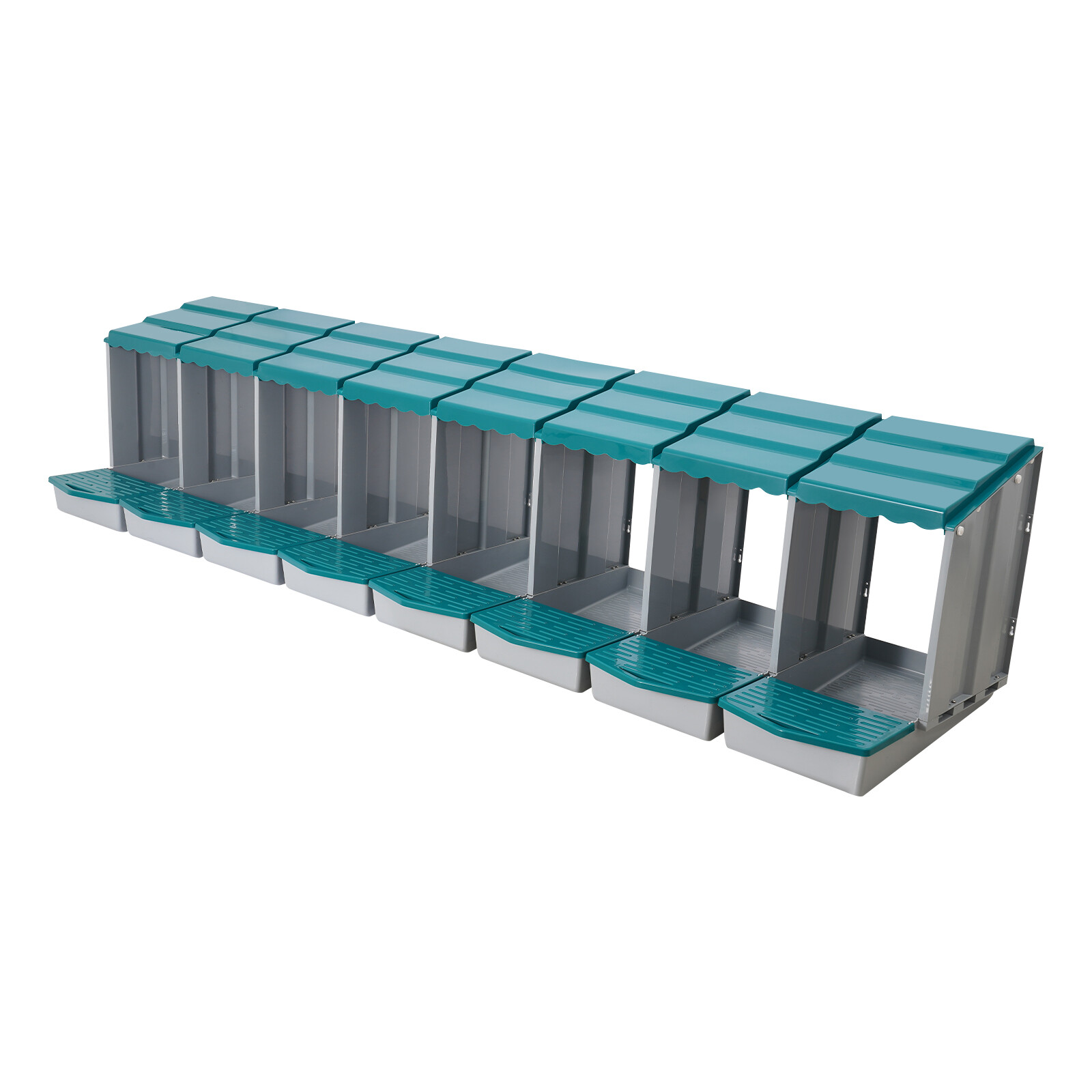 8-grid Green Chicken Nesting Box Chicken Eggs Laying Box with Egg Storage PP