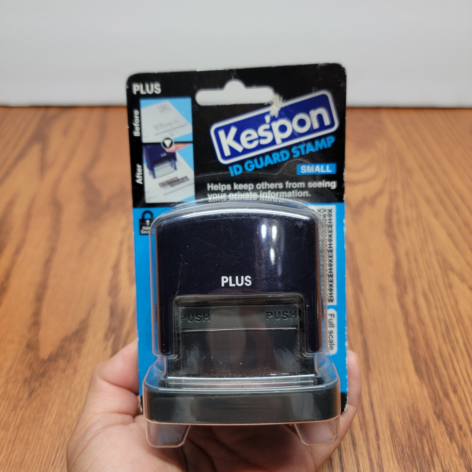 Kespon Plus ID Guard Stamp Small Black 1 Pad