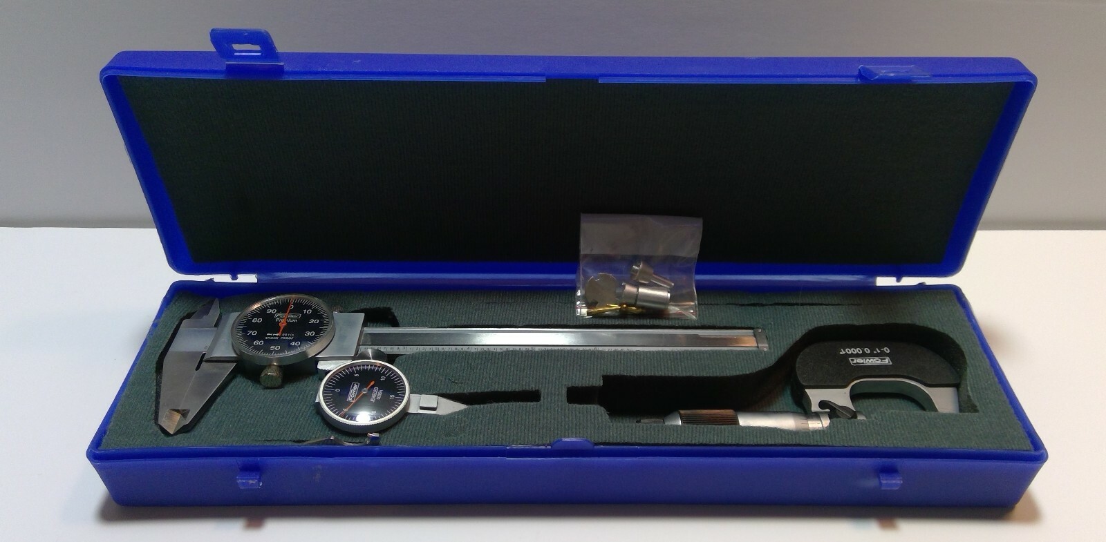 Fowler Caliper, Micrometer & Test Indicator Set 52-229-770