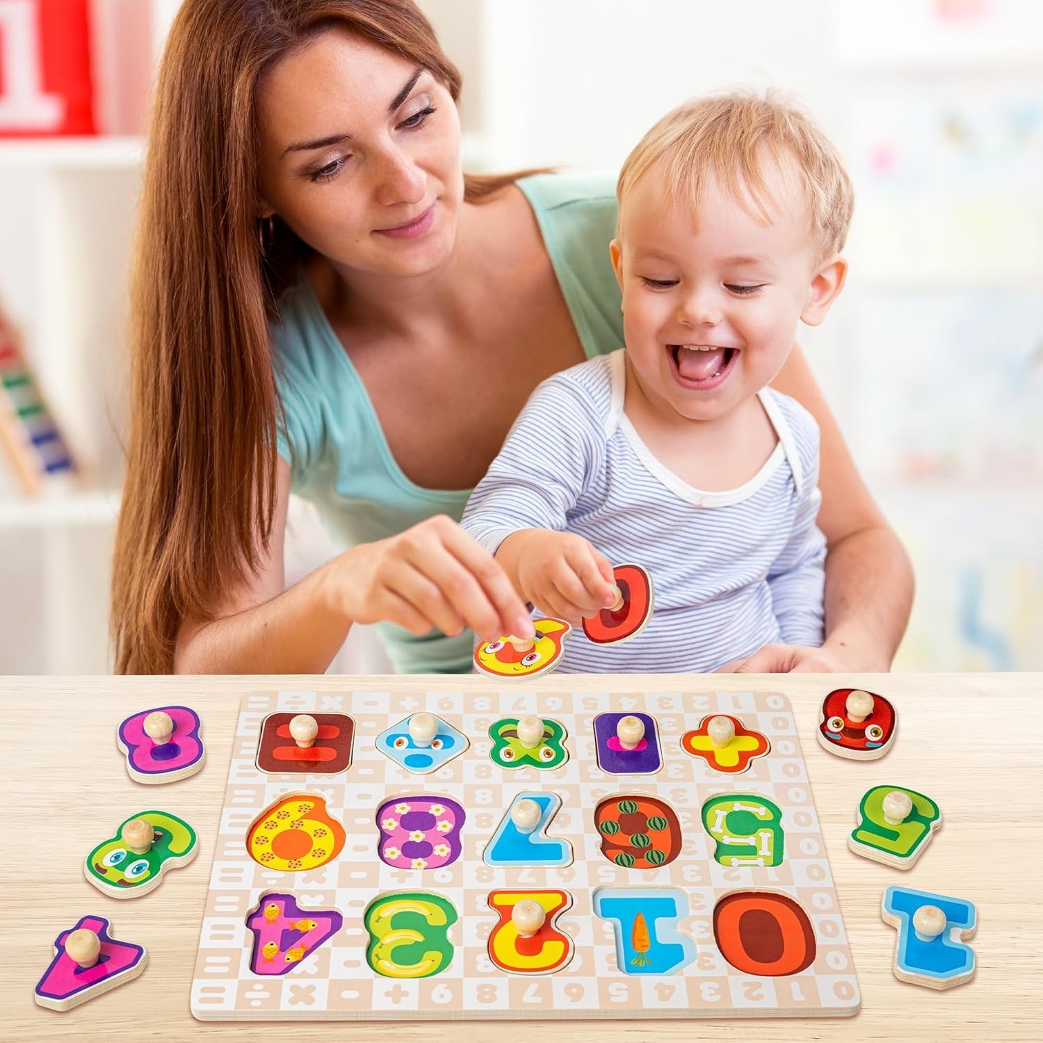Educational Wooden Puzzles for 1-3 Olds