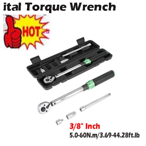 🧡3/8" Drive Torque Wrench 5-60N.M 3.69-44.28 FT.LB ±3% Accuracy Click 2025 NEW