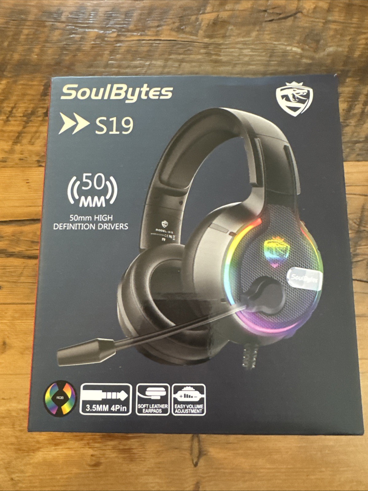 Soulbytes S19 Wired Gaming Headset with RGB Lighting | Over-Ear Stereo Sound & N