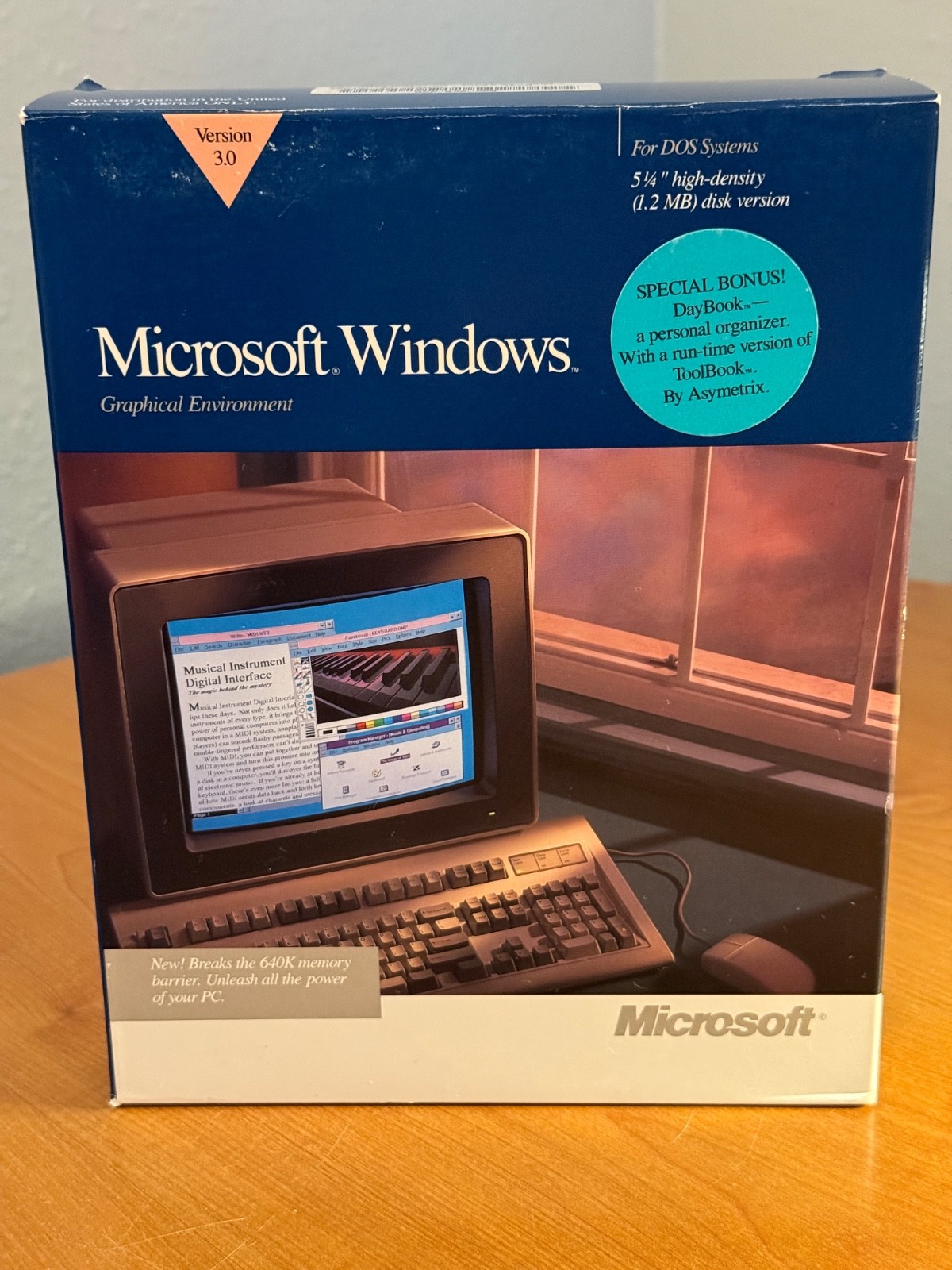 Vintage Microsoft Windows Operating System 3.0 -  5.25"  Floppy Version - Mint