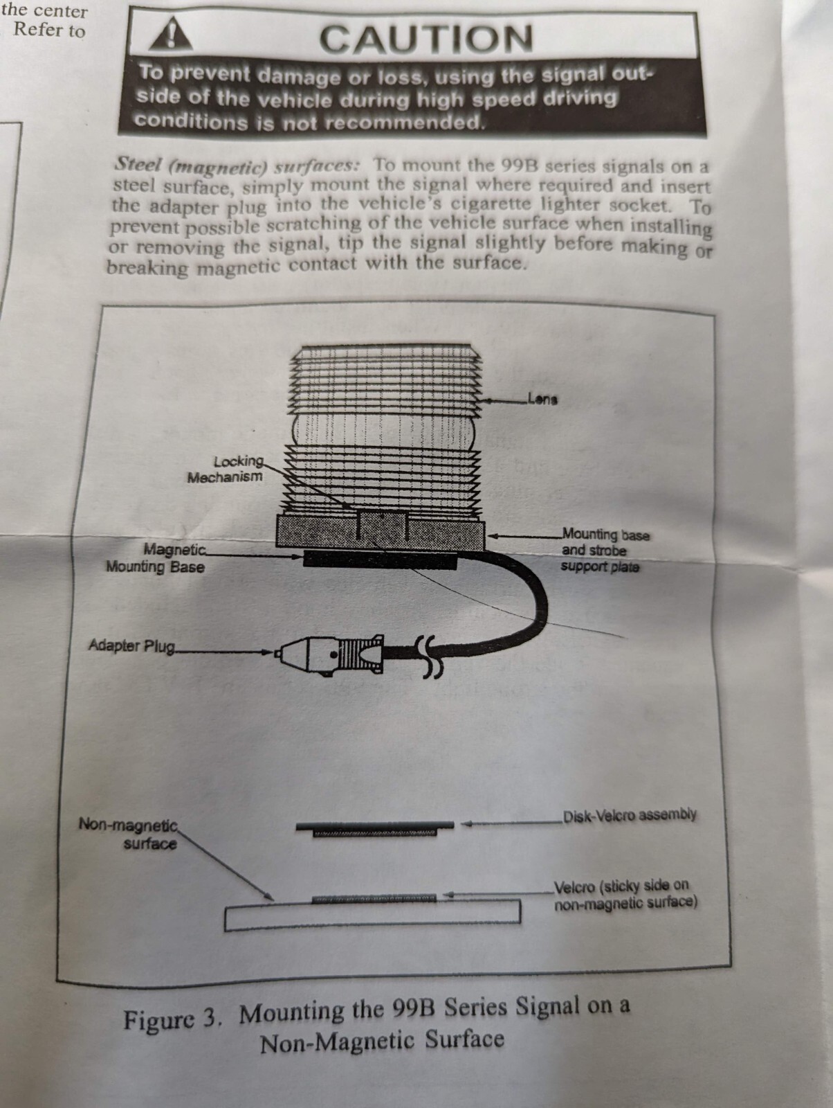 Edwards Signaling AdaptaBeacon 99BA-E1 Amber Strobe 12VDC