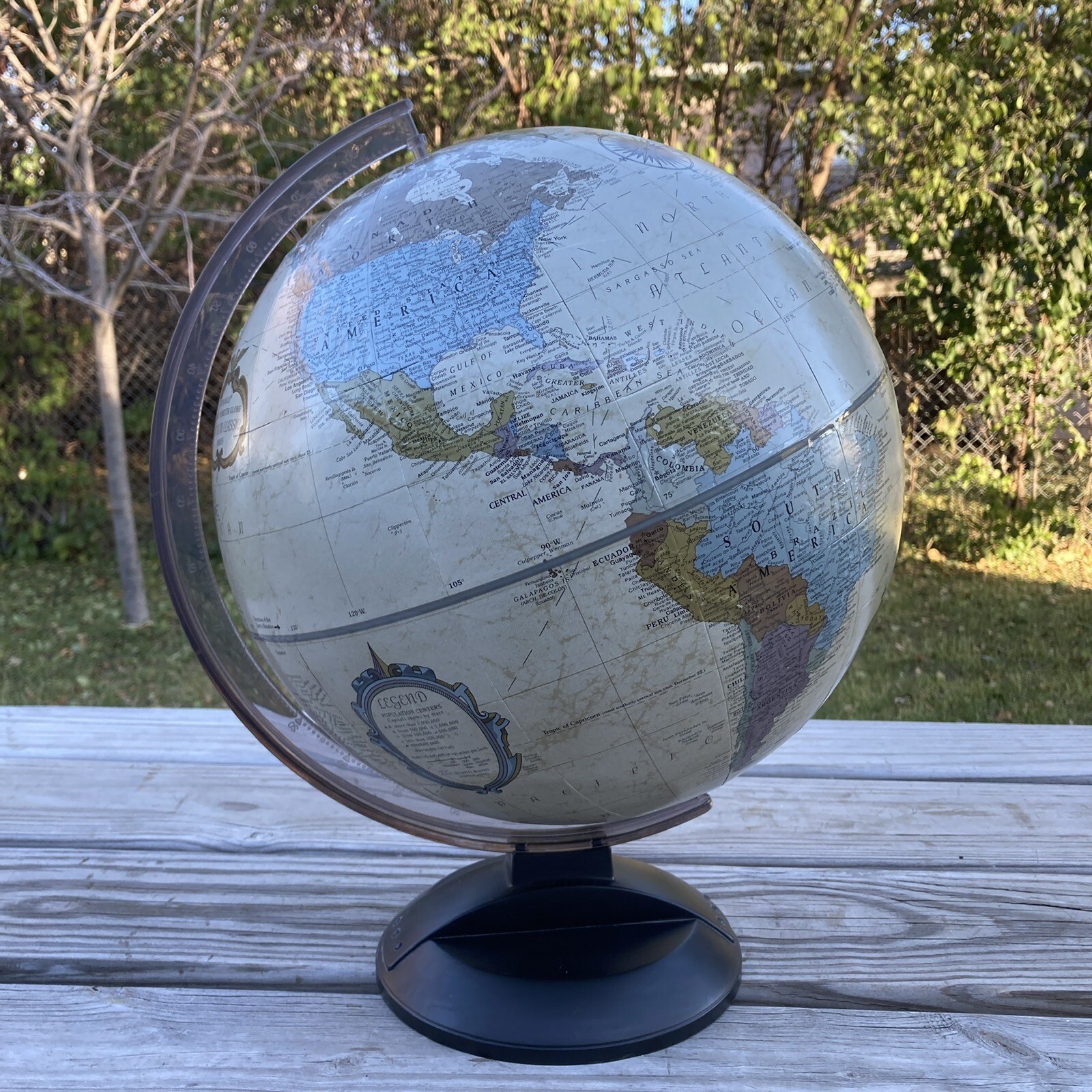 Vintage Replogle 12 Inch Diameter Globe Platinum Classic Series
