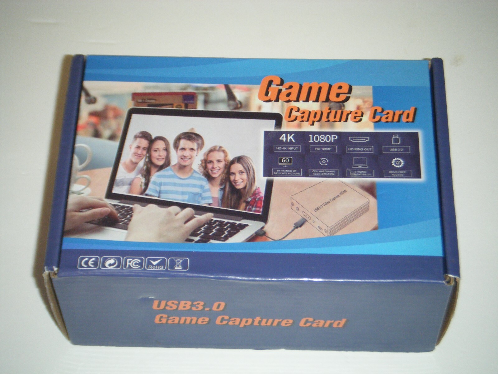 USB 3.0 Video Game Capture Card 4K Input 1080p Output