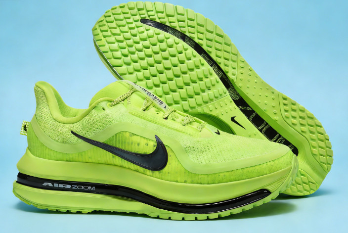 Nike Air Zoom Pegasus Premium Air Cushion Shoes, Volt Green, Lightweight for Men