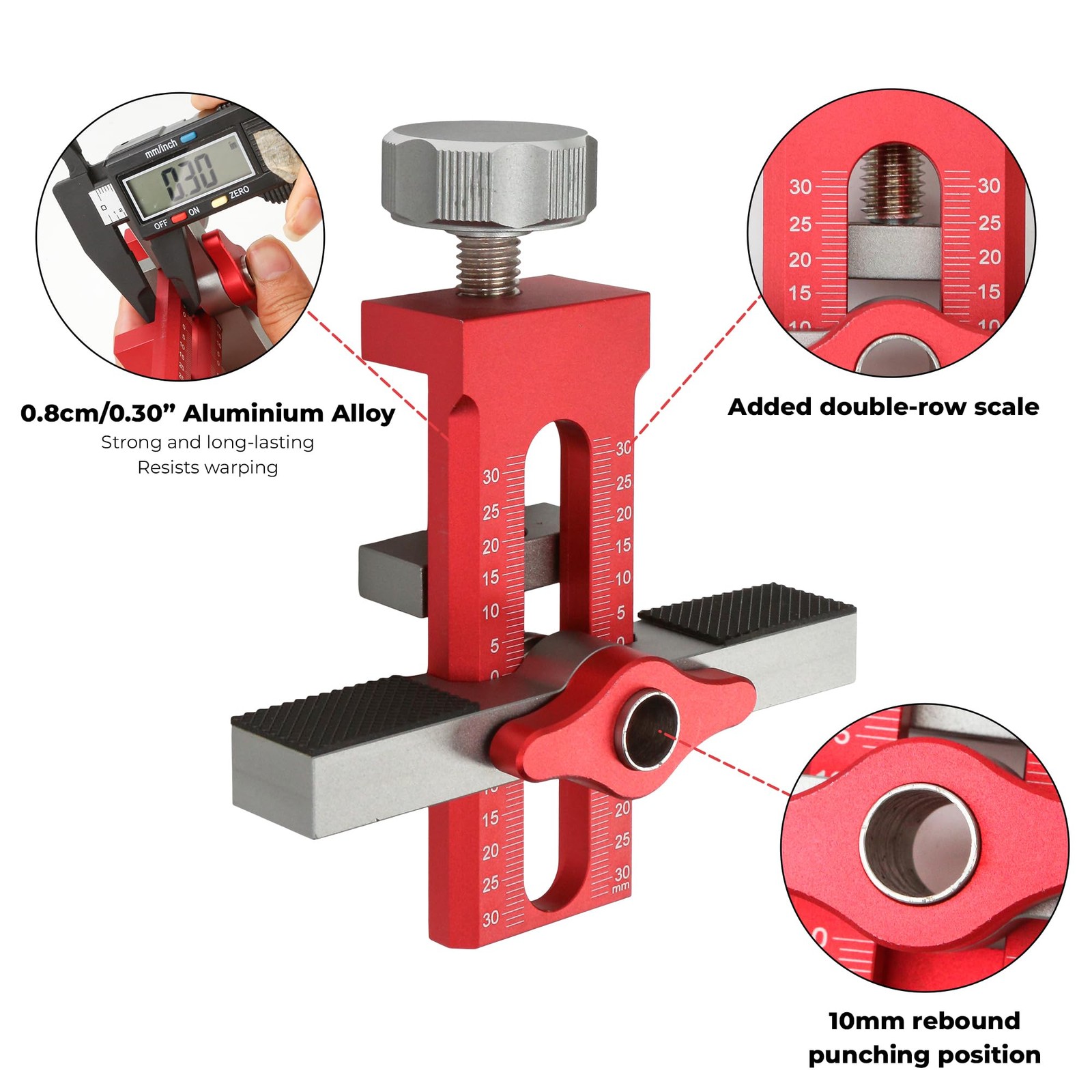 2In1 Cabinet Door Handle Mounting Jig Hinge Installation Tool 3 Drill Bits