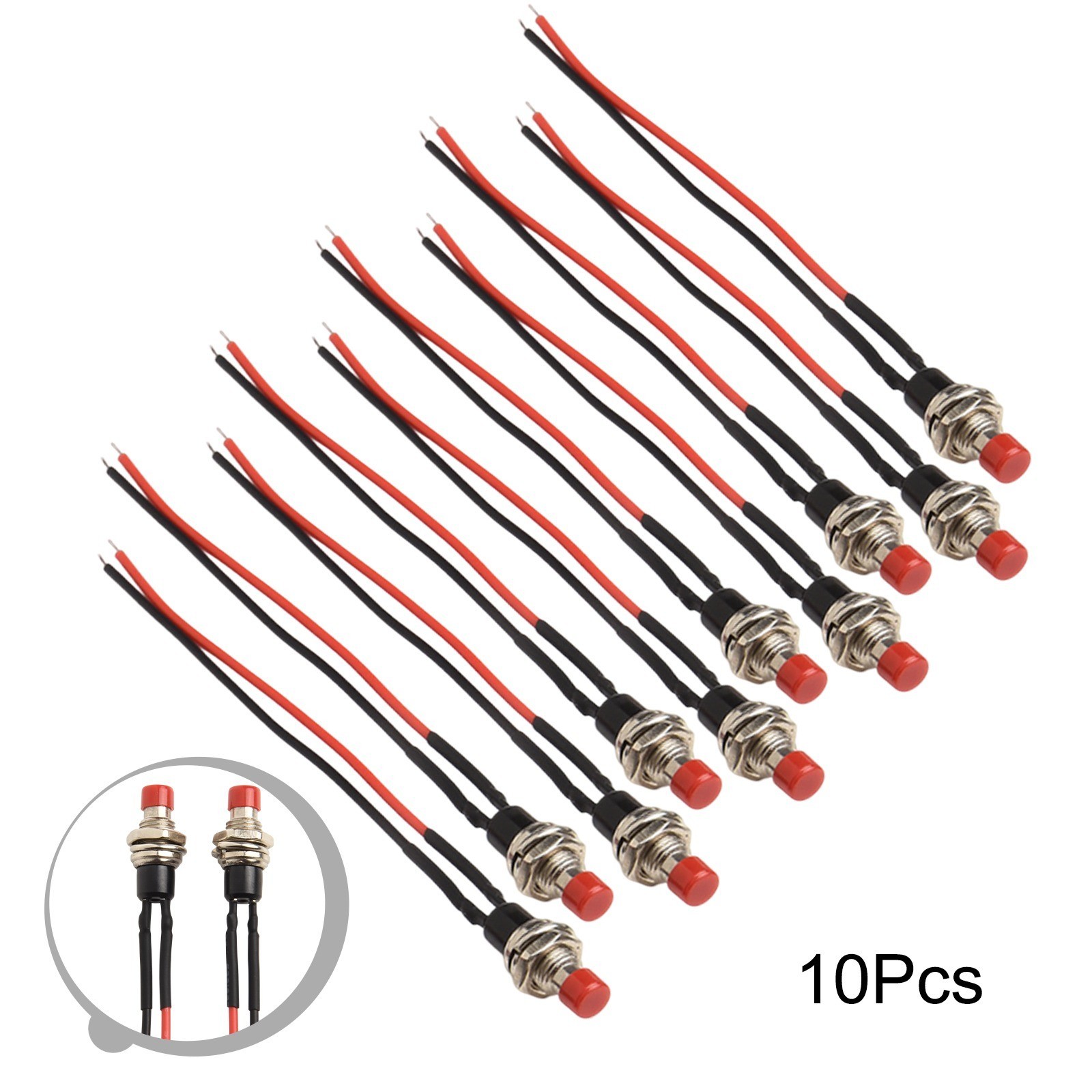 Innovative Design Miniature Push Buttons Ten Pack with Easy Installation