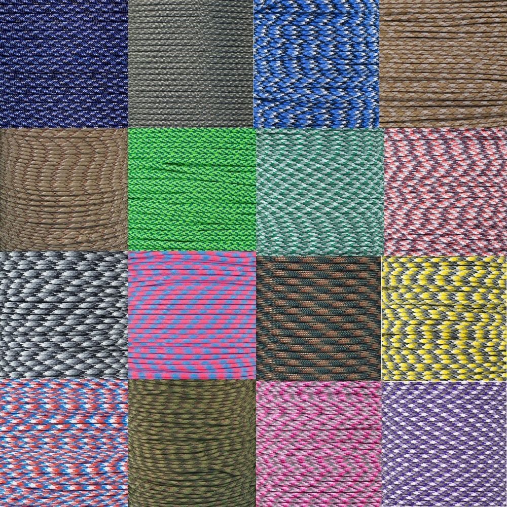 550 Paracord Parachute Cord Type III Commercial Camo Colors - 250 ft Spools