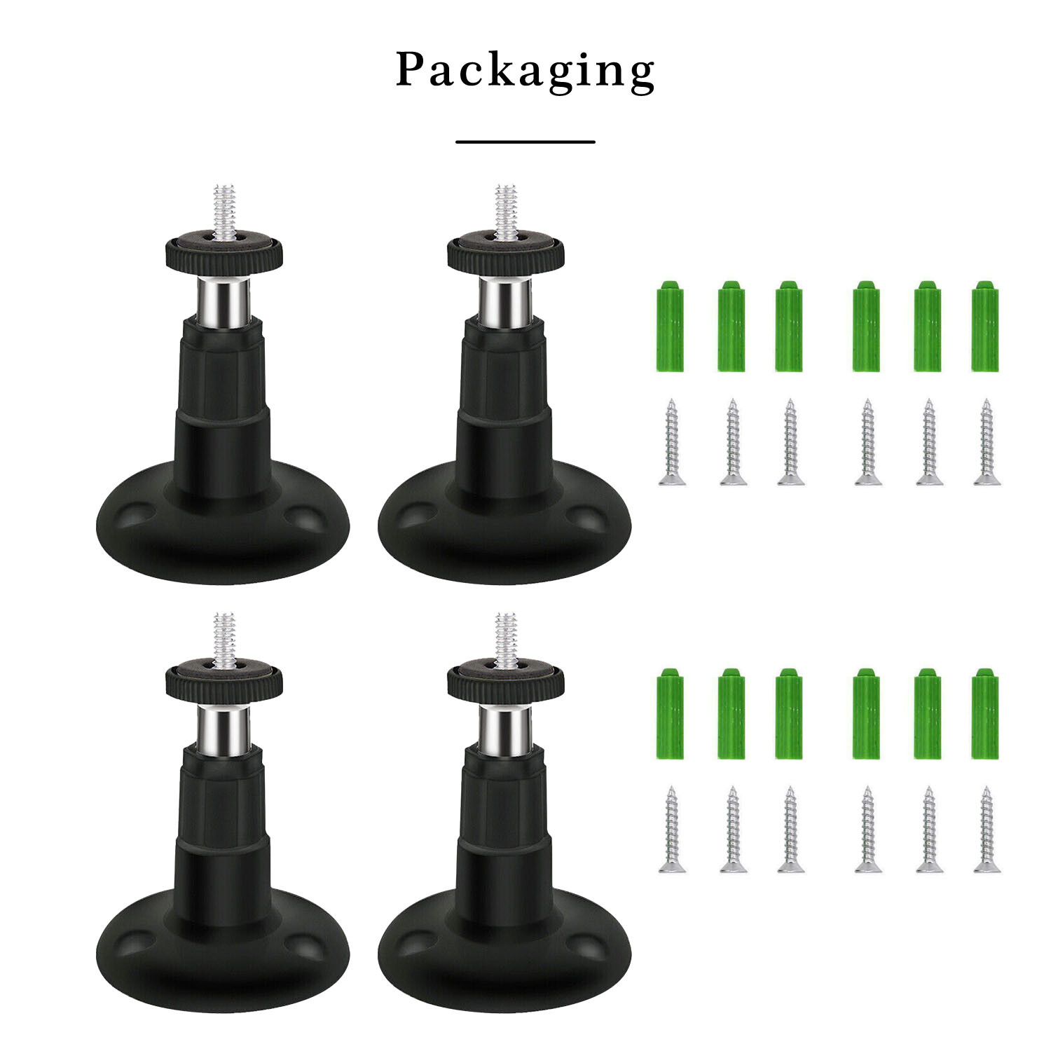 4 Pack Camera Wall Mount Bracket Adjustable Outdoor Indoor for Arlo Pro Security