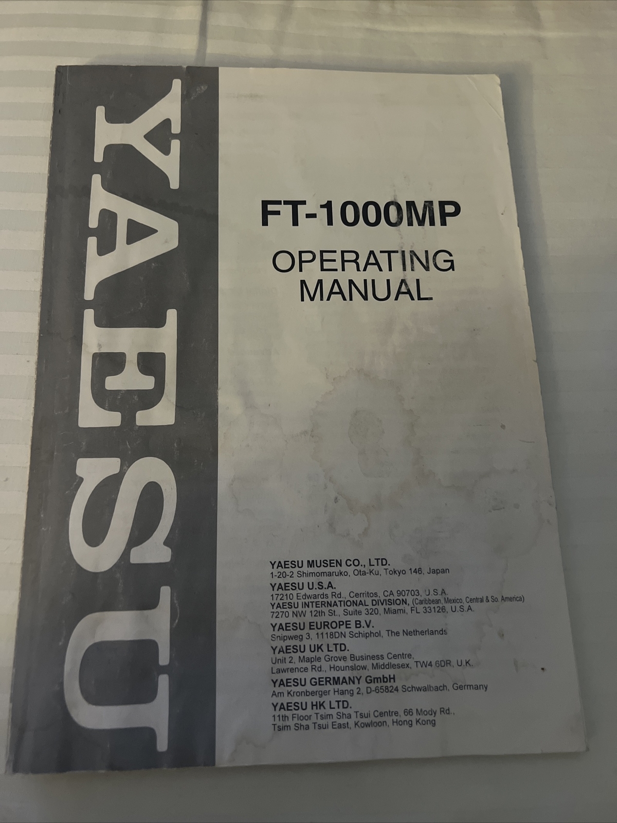 Yaesu FT-1000MP Instruction manual  Original manual.￼