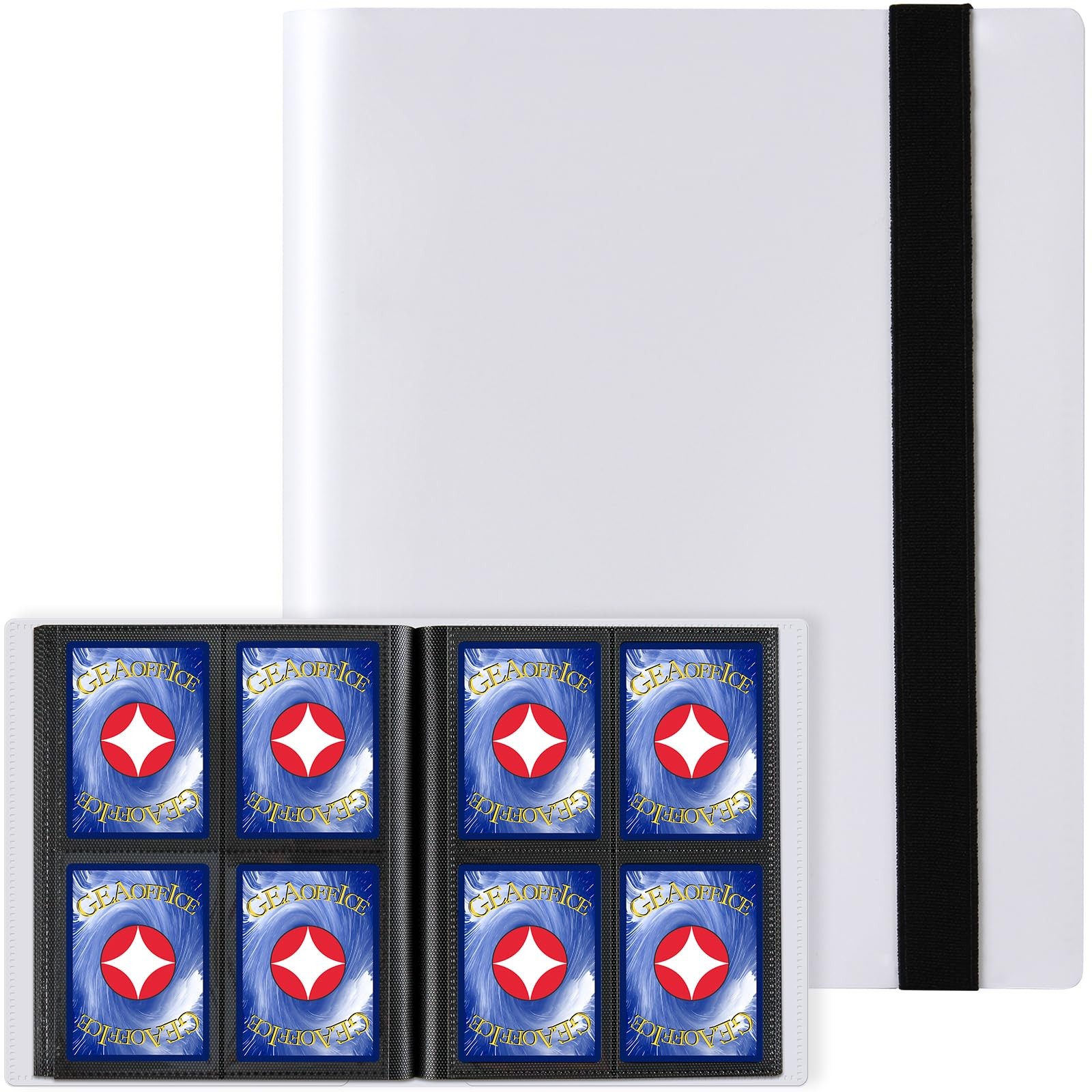 Small Card Binder - 4 Pocket Trading Card Collection Album Folder - 160 Side ...