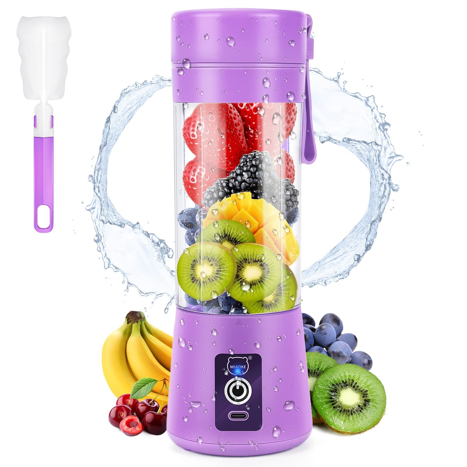 Licuadora portátil, mini licuadora personal, vaso exprimidor recargable por USB