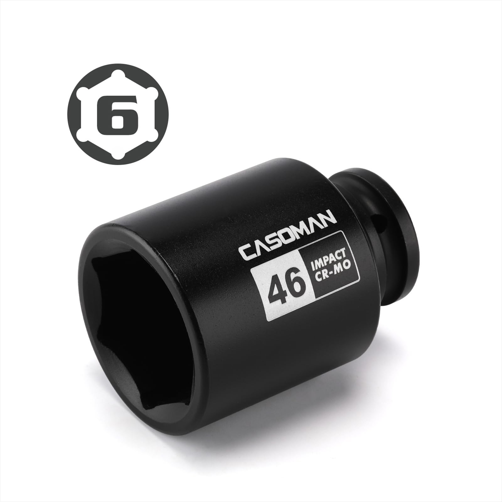 3/4"Drive Deep Impact Socket-46mm, Jumbo Impact Socket, Metric, 6-Point, CR-M...
