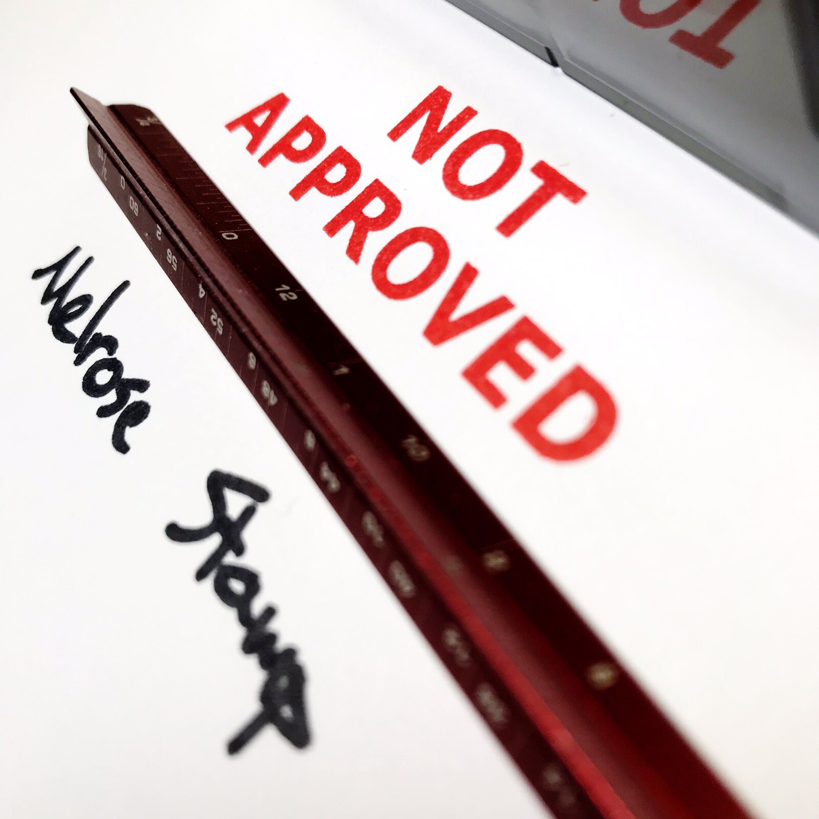 Not Approved Rubber Stamp Red Ink Self Inking Ideal 4913