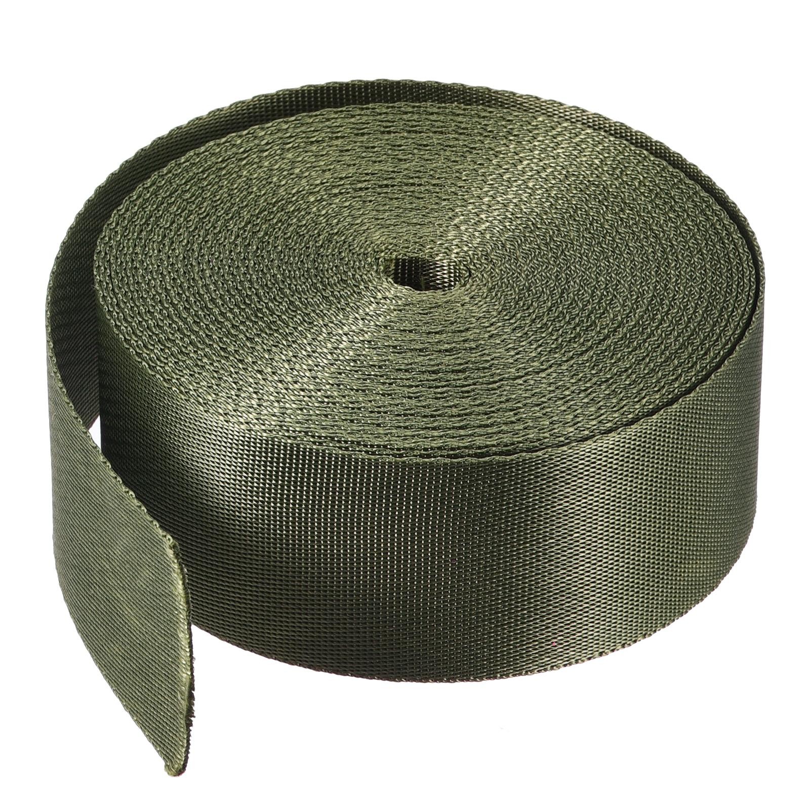 Flat Nylon Webbing Strap 1.5 Inch 10 Yards Dark Green for Backpack, Luggage-rack