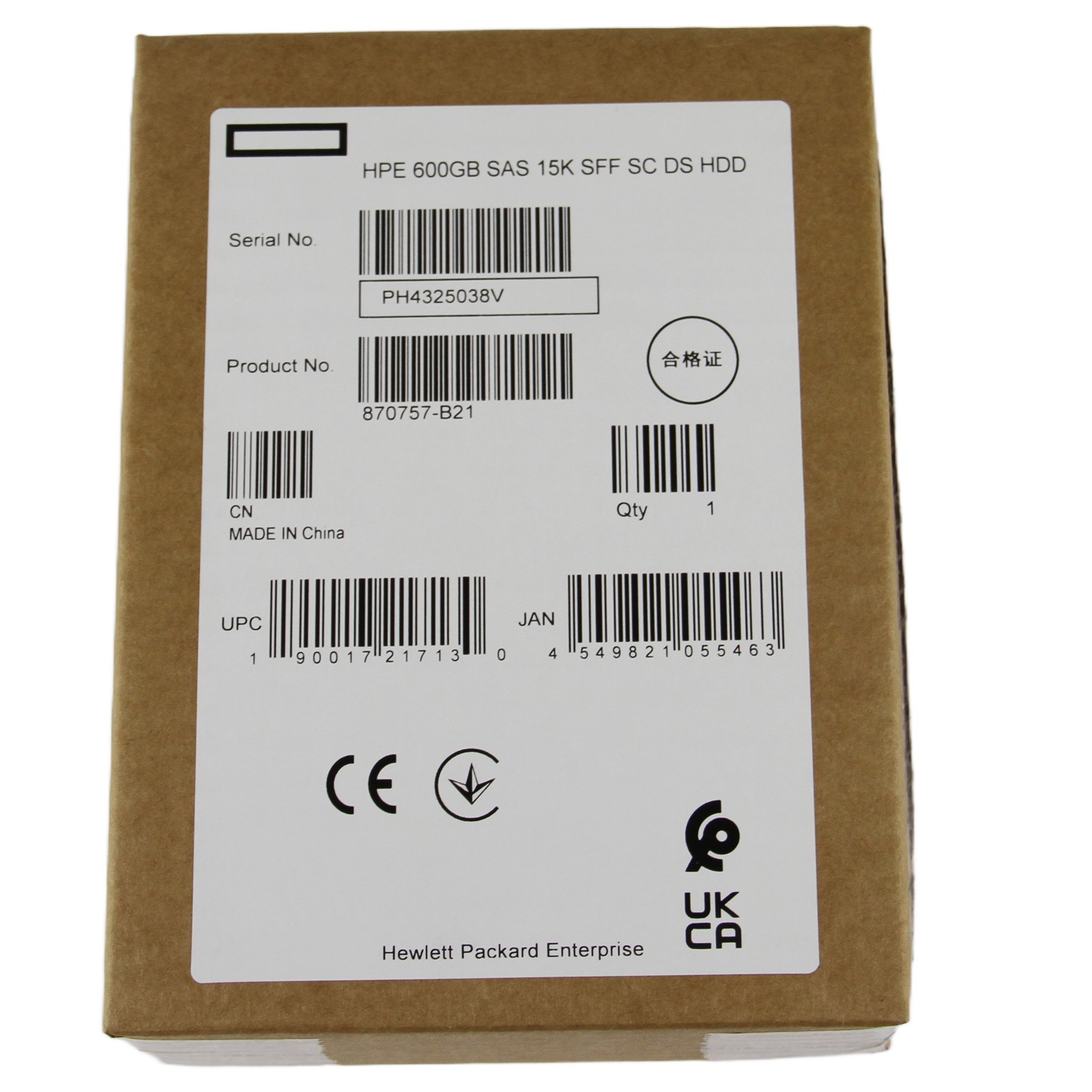 One New HP 870757-B21 870794-001 2.5" 600GB 12Gb/s SAS 15K SFF SC HDD Hard Drive