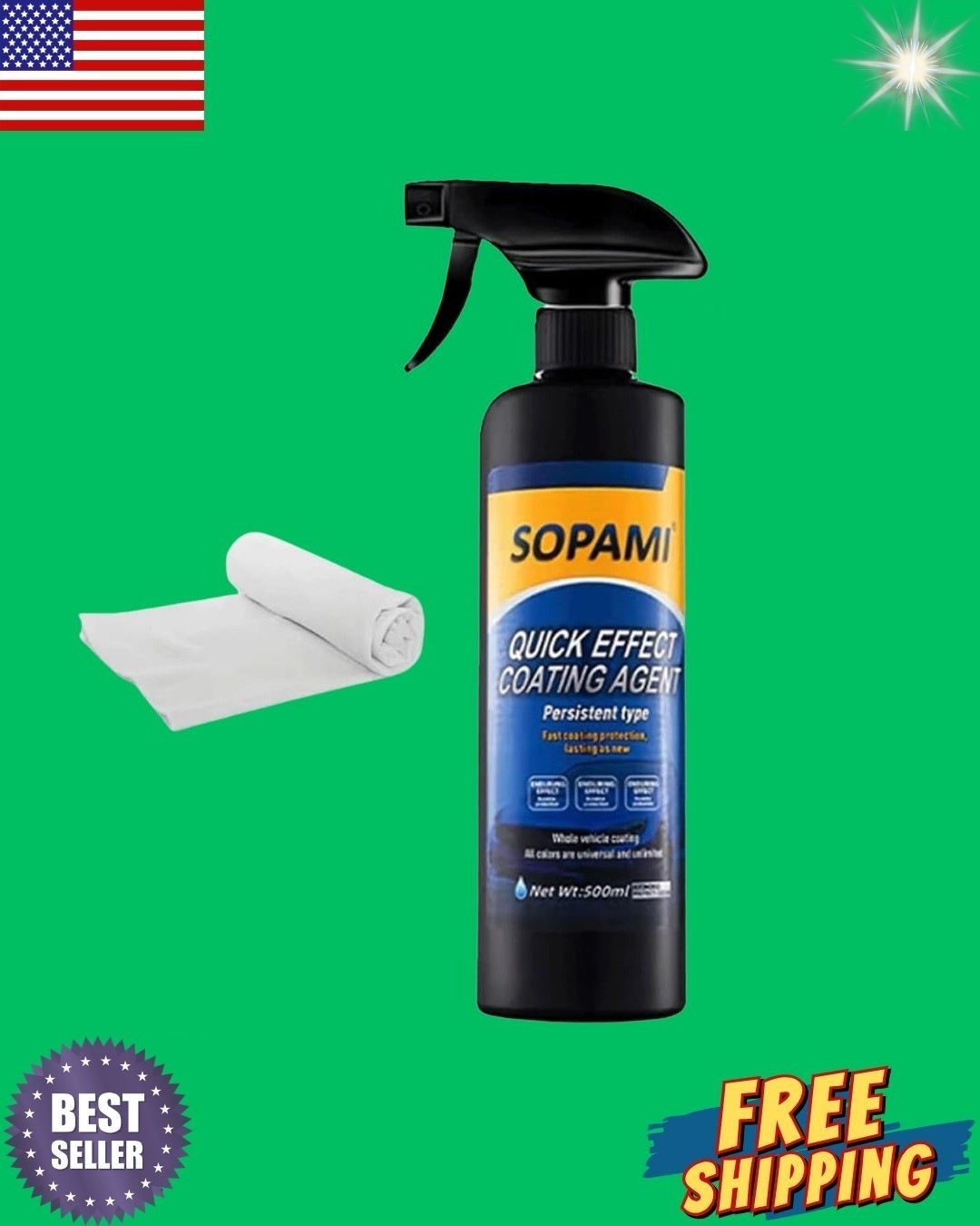 Sopami Ceramic Paint Sealant, Ceramic Coating Maximum Gloss & Shine Ceramic Wax