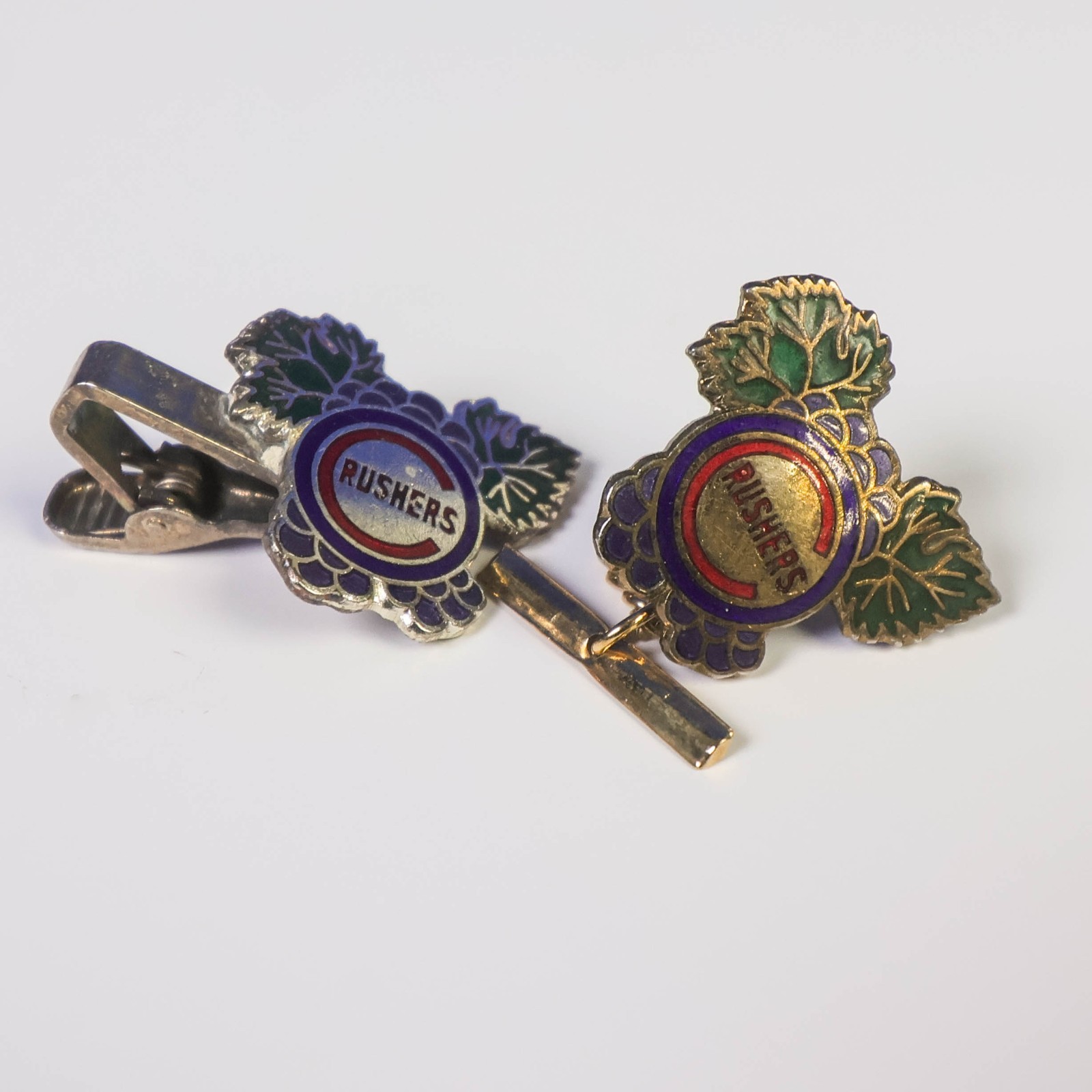 VTG Lot Crushers Baseball Tie Pin Lodi Sonoma Minor League Grapes MiLB Jewelry