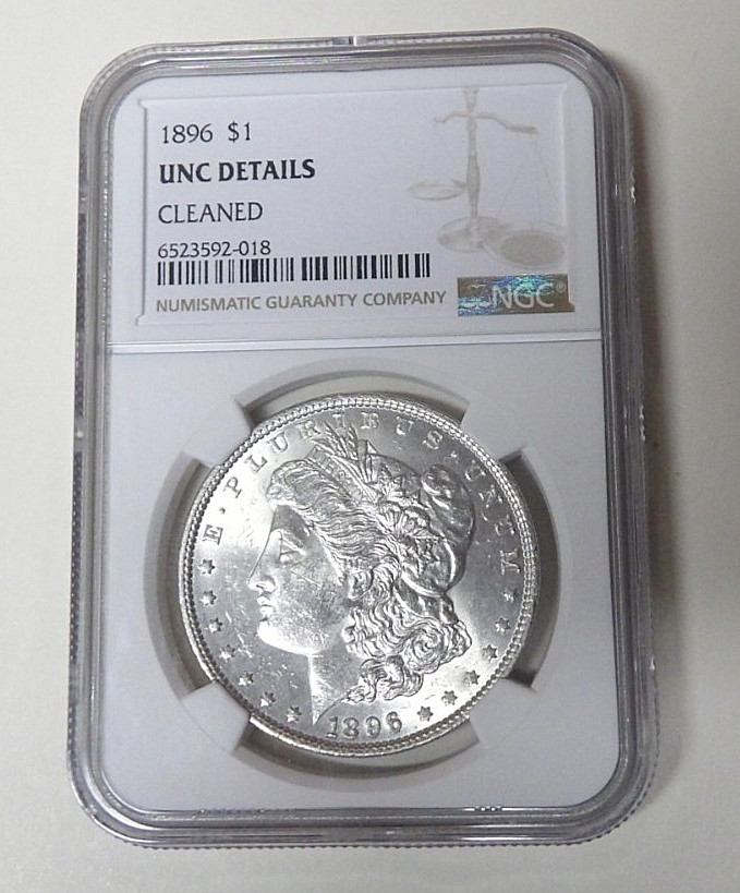 NGC UNC Detail 1896 Morgan Silver Dollar Philadelphia Mint #6523592-018