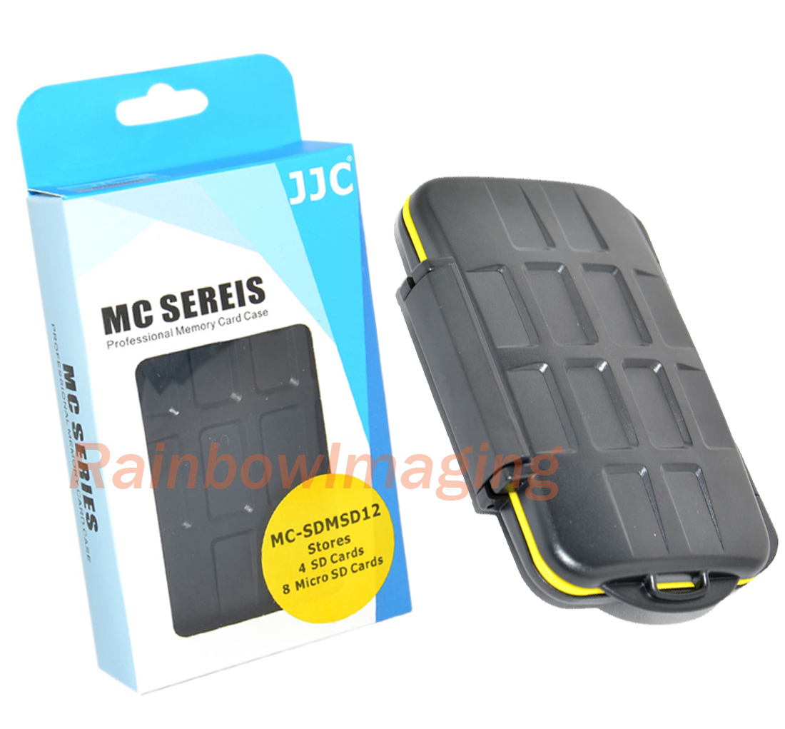JJC Water Resistant Anti-shock Memory Card Case for 4 x SD & 8 x Micro SD cards