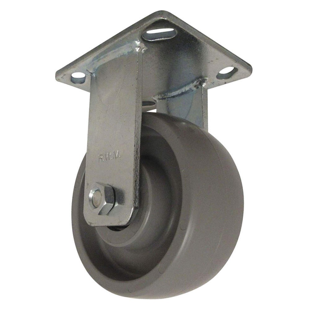 RWM 65-GTB-0520-R Plate Caster,Rigid,Elastomer,6 1/2"H 53CF44