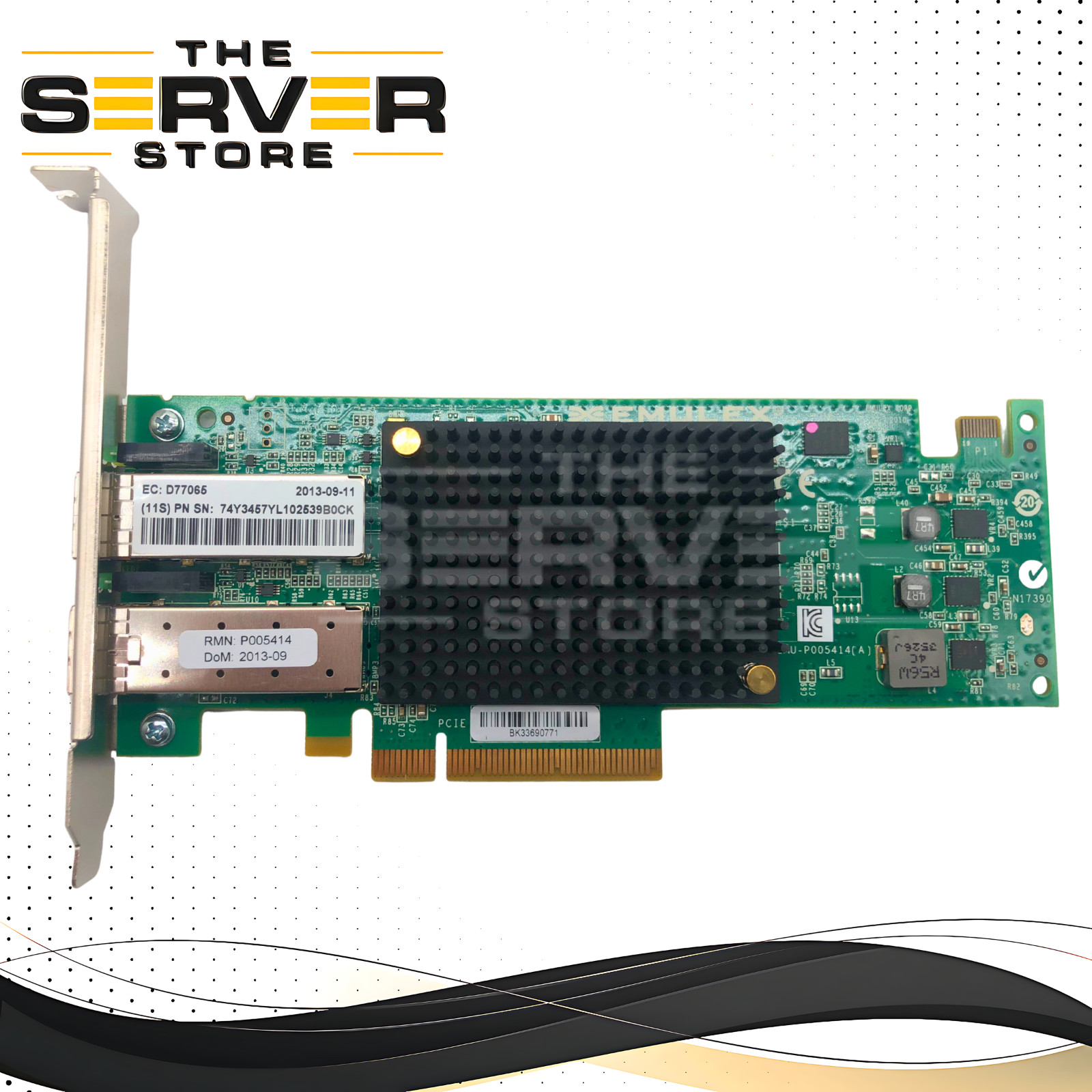 IBM Emulex LPE12002 Dual-Port 10GbE SFP+ PCIe Adapter LFF P005630-06A 74Y3457YL