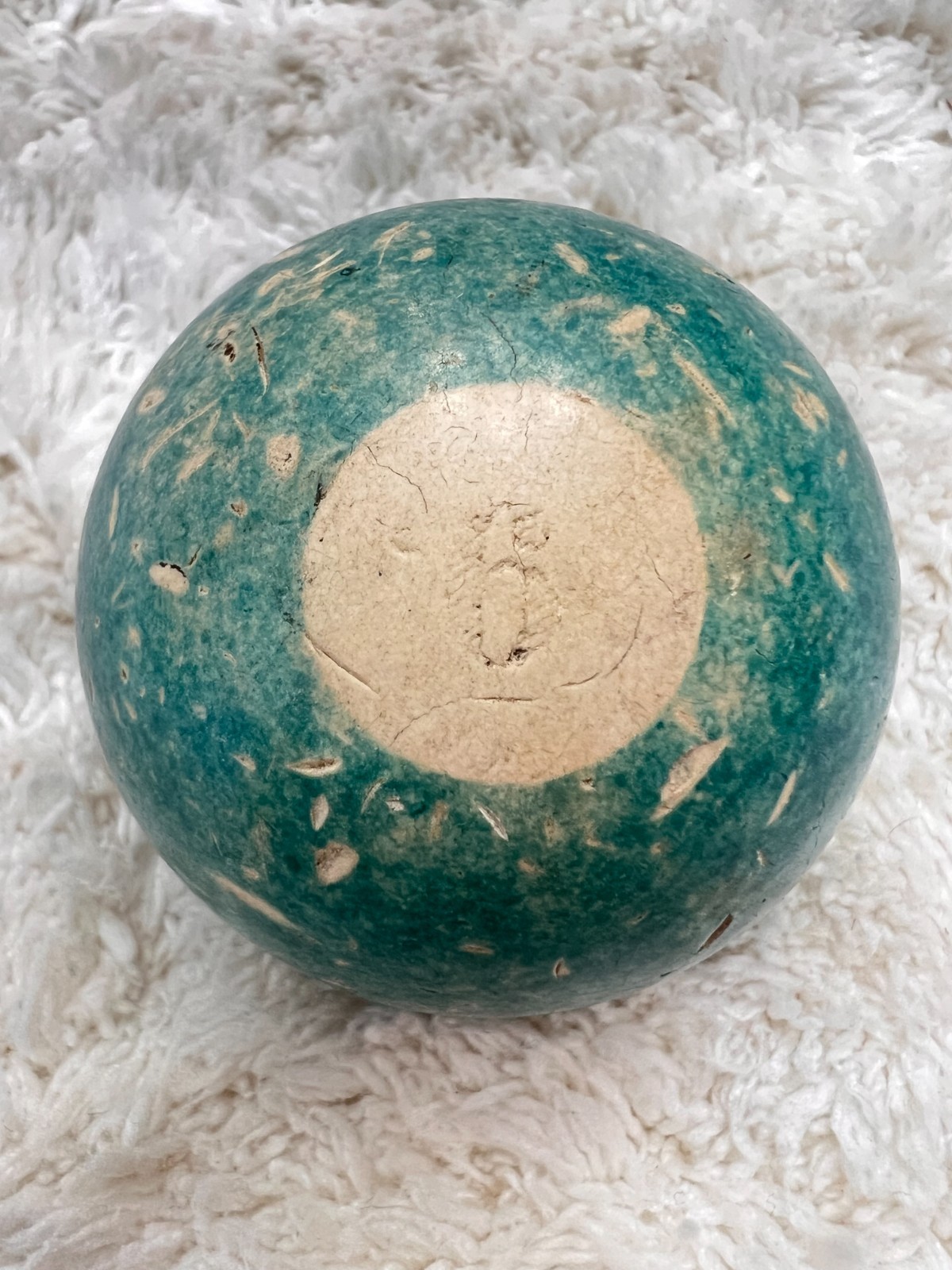 Rare Vintage 2 1/4" Clay Pool Ball, 6 Ball