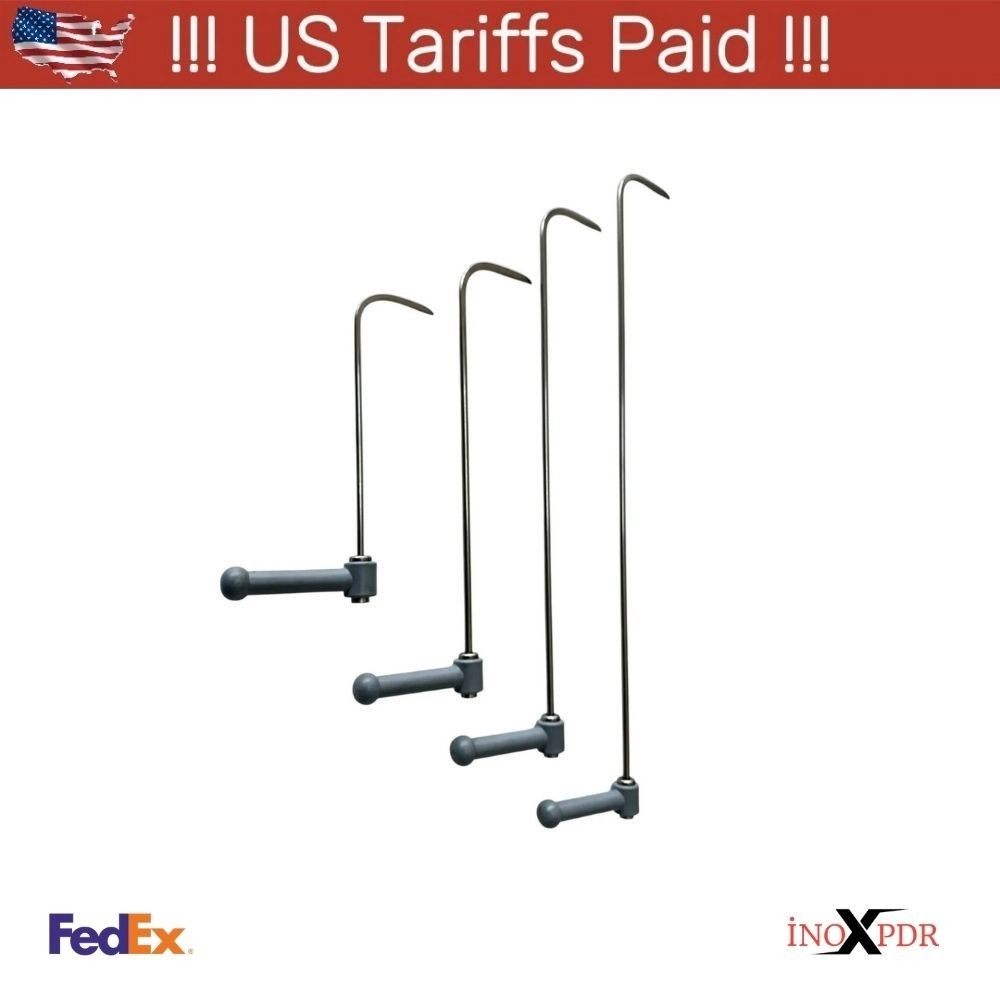 Universal PDR INOX 4-Piece 360° Rotating Paintless Dent Repair Rod Set – Hardene