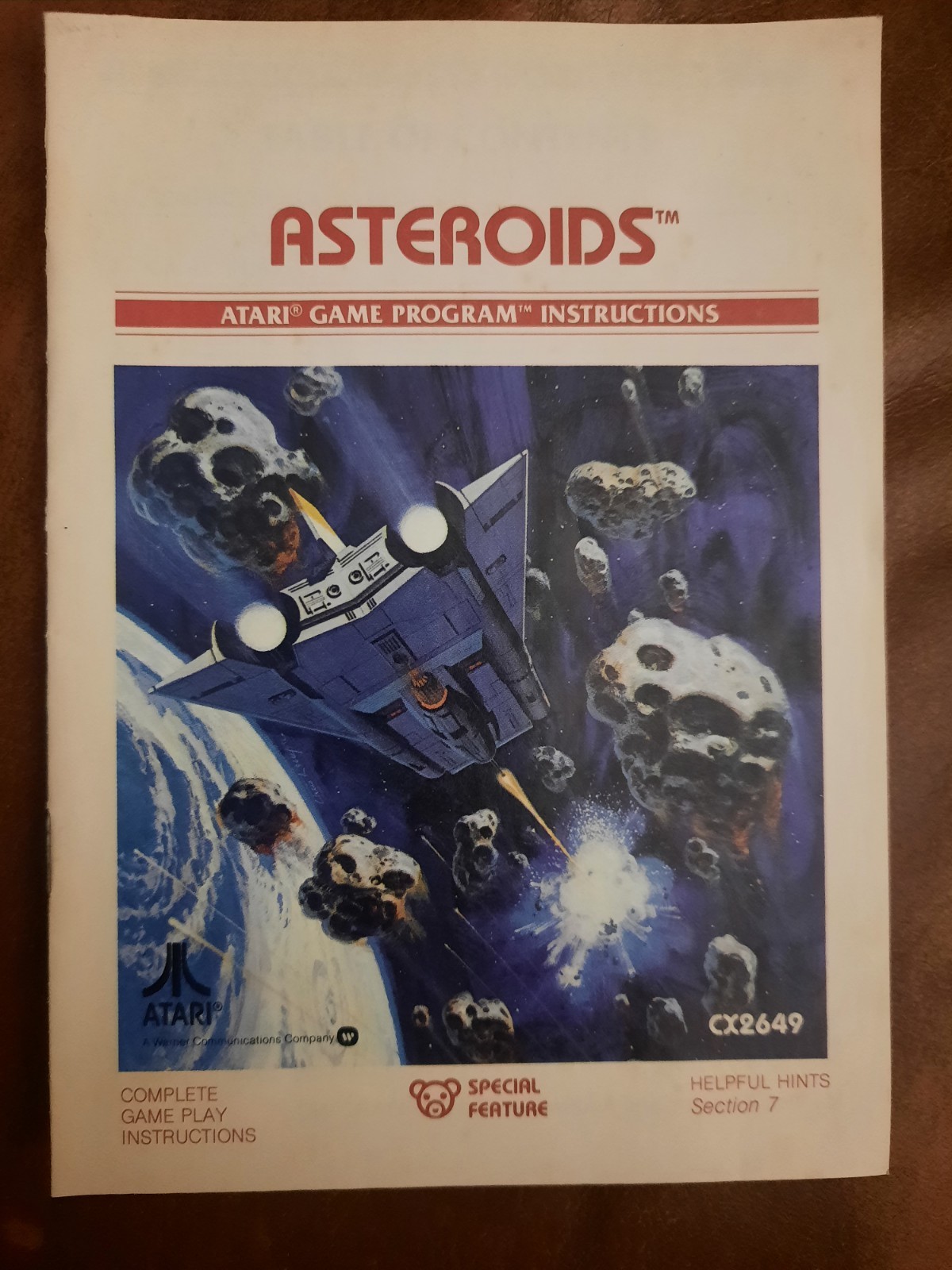 Vintage Atari 2600 Asteroids Instruction Manual Only 1979