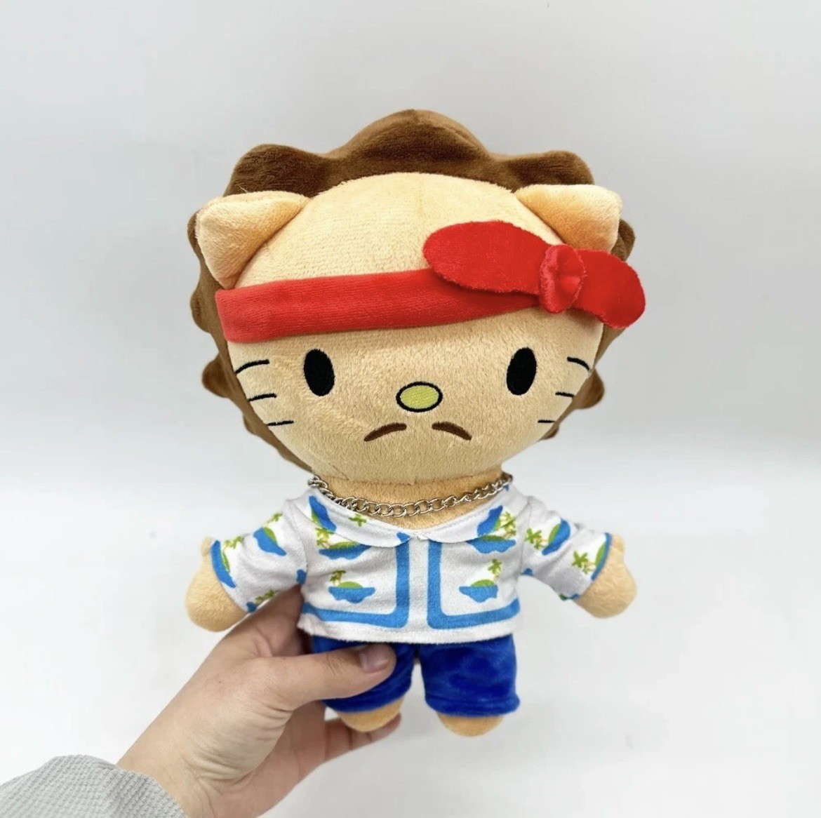 Hello Kitty As BRUNO MARS Red Headscarf Plush Doll Stuffed Figure Plush Toy 26cm