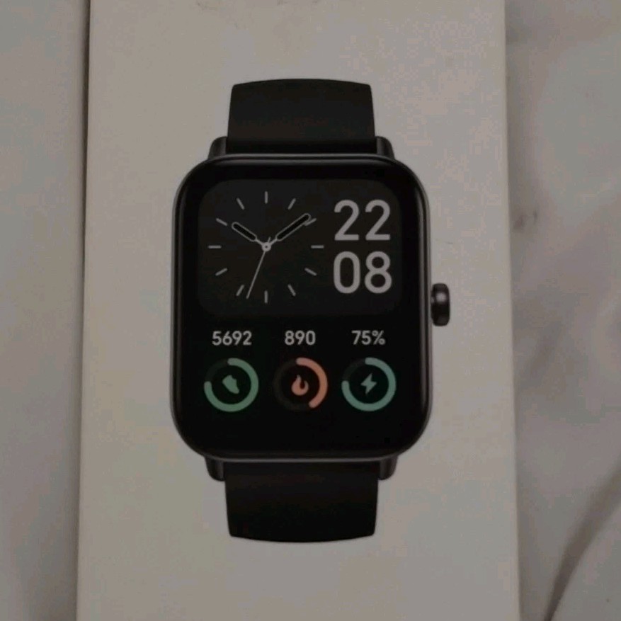 AmzHero Fitness Smartwatch 1.8" Black & Pink Bands, Heart Rate, Waterproof