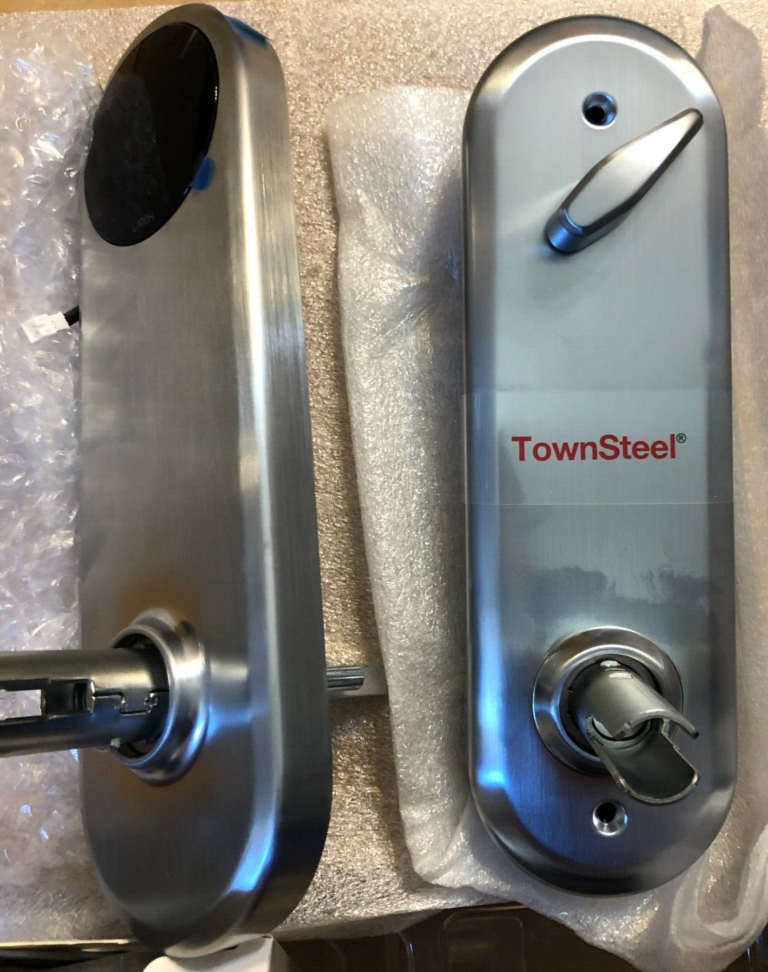 Townsteel e-Genius Powered by Latch Stainless Entry Lock MISSING KEYWAY "READ"
