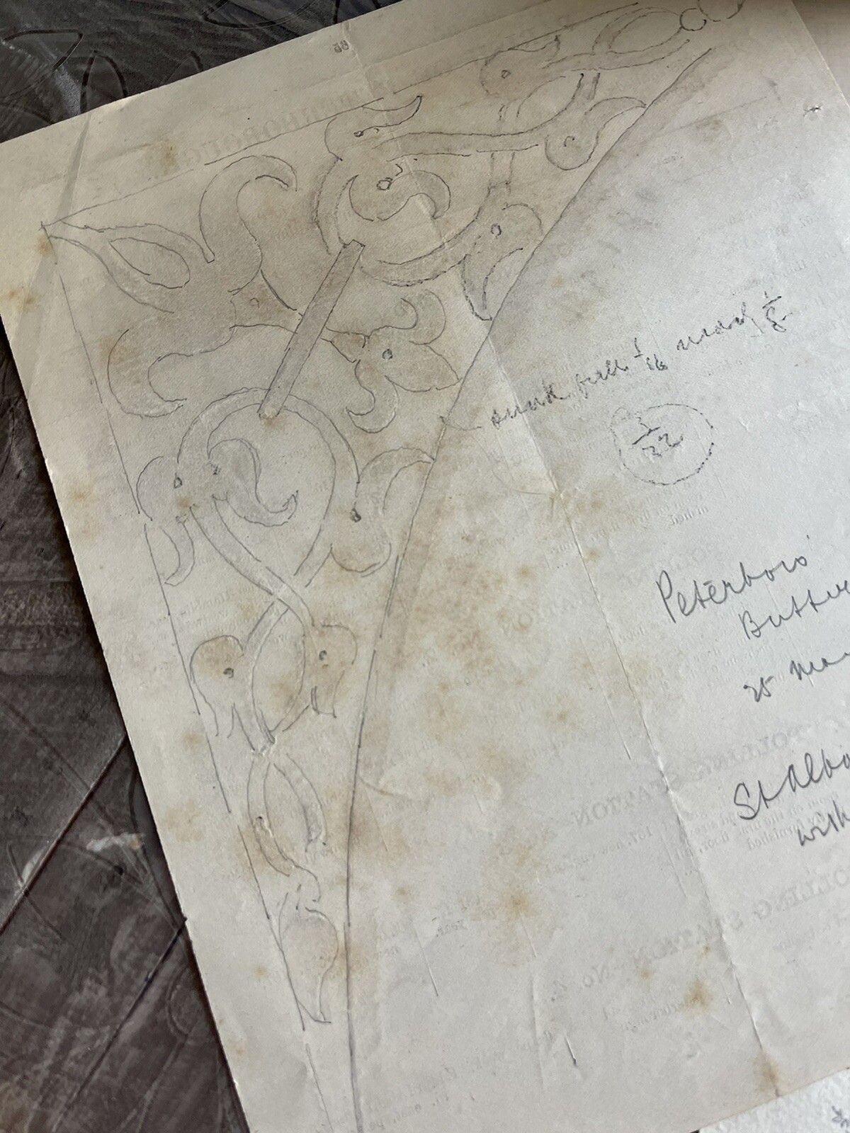THOMAS GARRAT ENGLISH ARCHITECT Original Pencil Drawings Projects 1888-1895