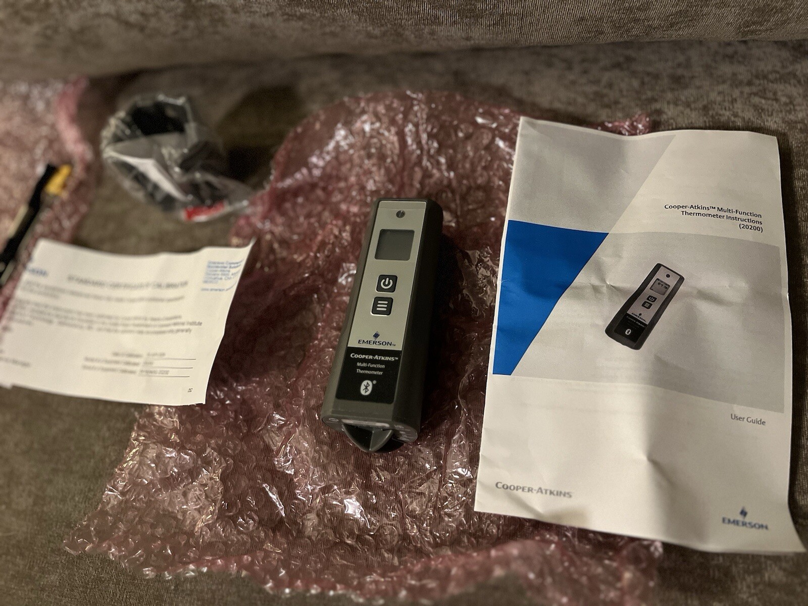 Emerson Lumity Multi Function Thermometer Bluetooth Compatible 20200 Gray New