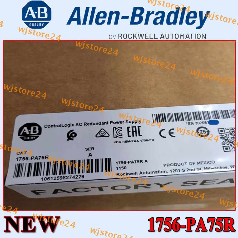 New Factory Sealed AB 1756-PA75R SER A ControlLogix AC Redundant Power Supply US
