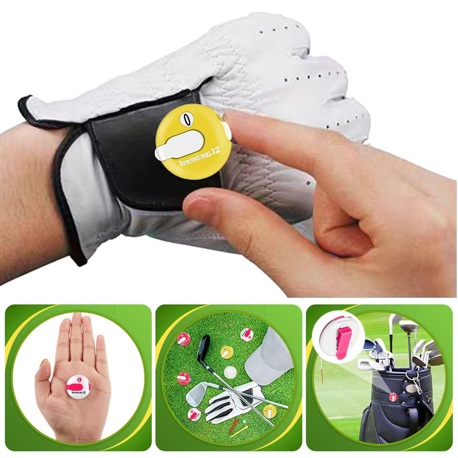 Mini Golf Score Counter with Reset – Easy Attach to Scorekeeper Gloves, Compa...