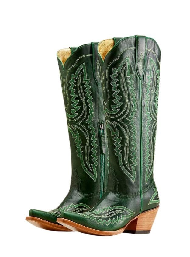 UniqueStride Women's Knee High Cowgirl Boots Western Cowboy Embroidery...