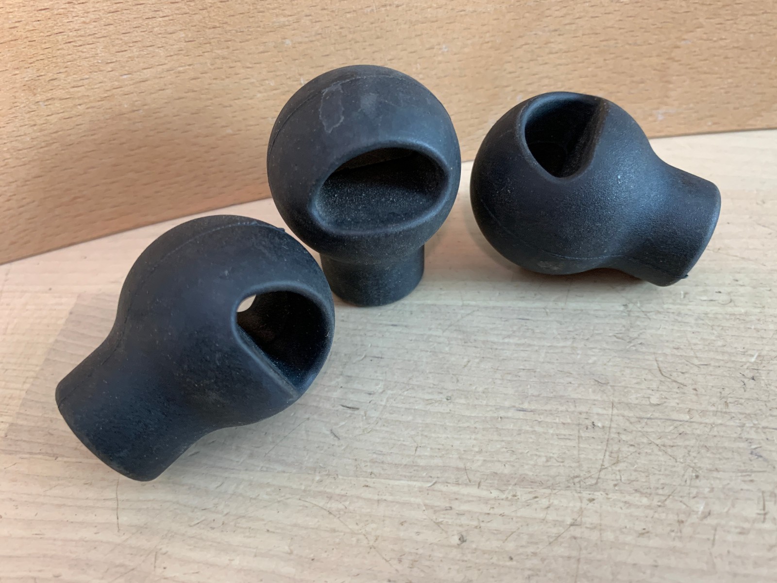 FLOOR TOM SUSPENSION FEET Rubber Foot Parts Lot of 3x Spring Loaded 3/8" Set