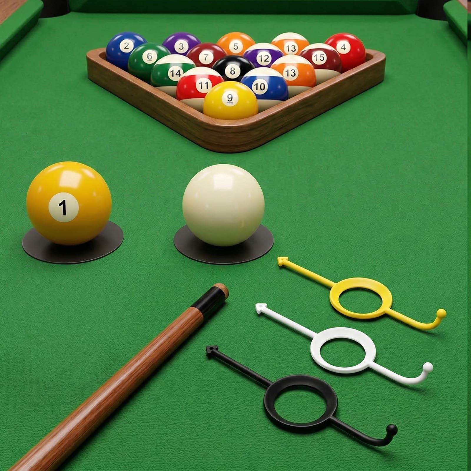 Pool Shot Aiming Aid 9Pcs Precision Billiards Trainer Device Accessory