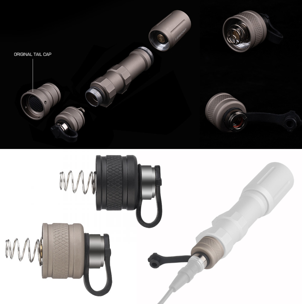 SF Flashlight Tail Cap Adapter Can Be Use With Wire Control Switch