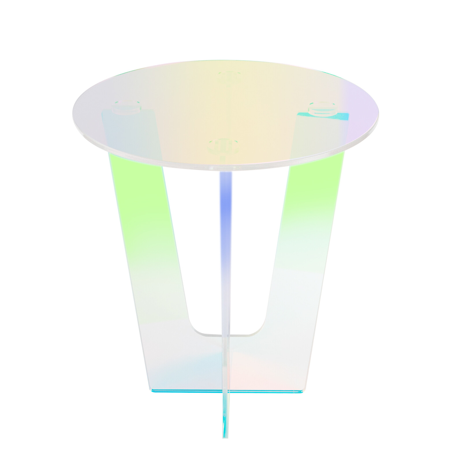 Modern Iridescent Coffee Table Acrylic Side Table Rainbow End Table Living Room