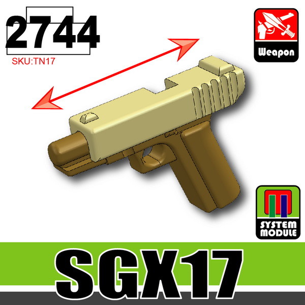 SGX17 Pistol 9mm compatible with toy brick minifigures Army SWAT