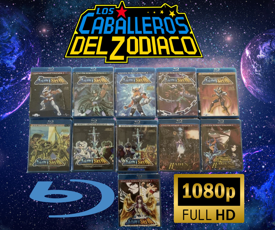 Los Caballeros del Zodiaco:  Set COMPLETO 11  BLU-RAYs Espanol Latino HD Nuevos.