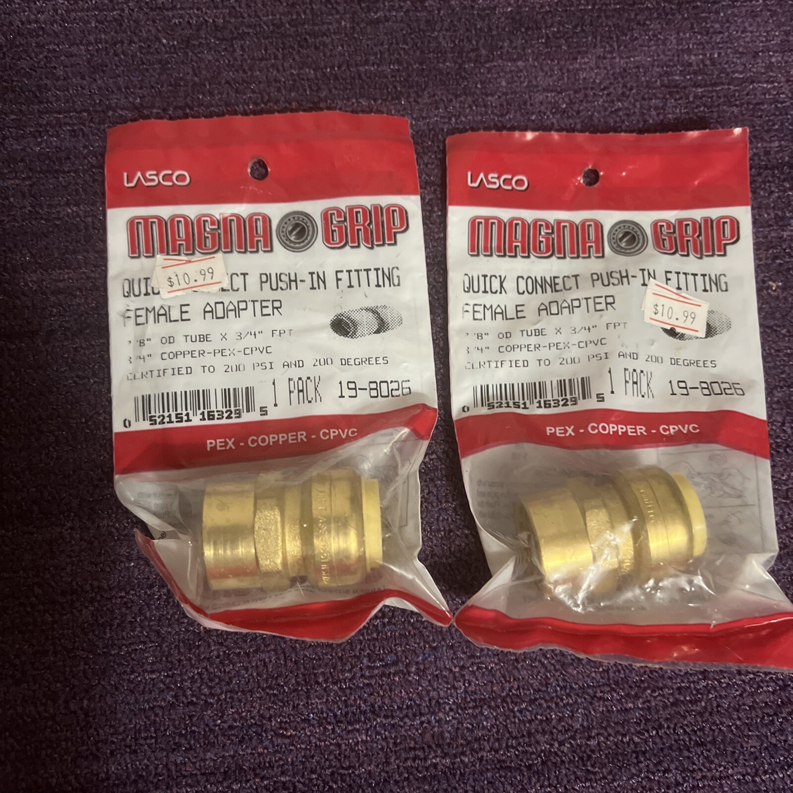 LASCO 19-8026 Quick Connect 3/4 Fitting Female Adapter New Two Pieces ￼