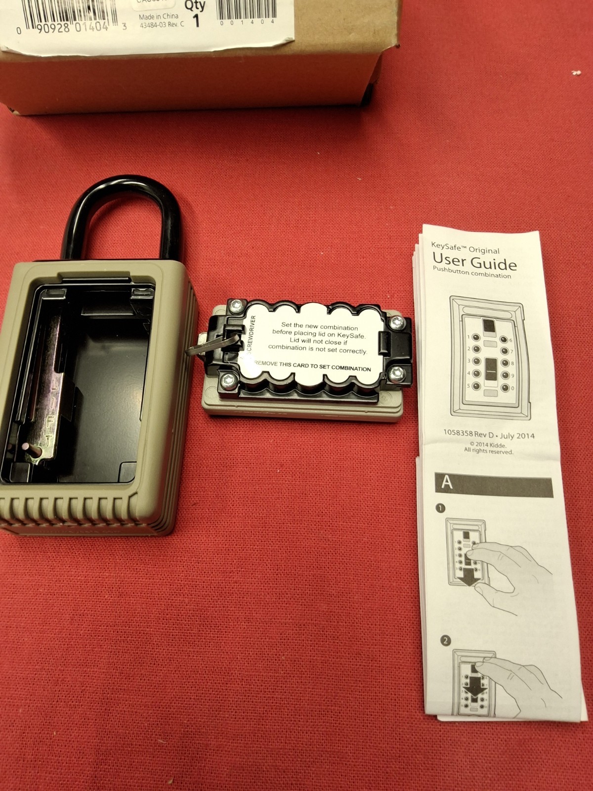 Kidde Access Point Key Safe,3 Key Portable Push Button,001404